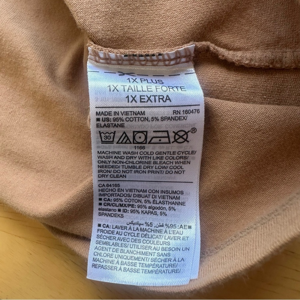 Old Navy Brown / Beige First Layer V Neck Tank Camisole Size 1X Plus Size - Picture 5 of 6